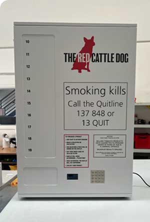 Cigarette Vending Machine for Sale - Wall Mounted Customised for Red Cattle Dog