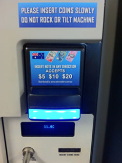GBA ST1C Note Reader in Vending Machine