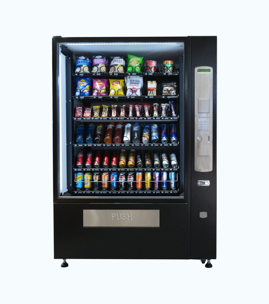 New six-wide combo vending machine with a large glass front