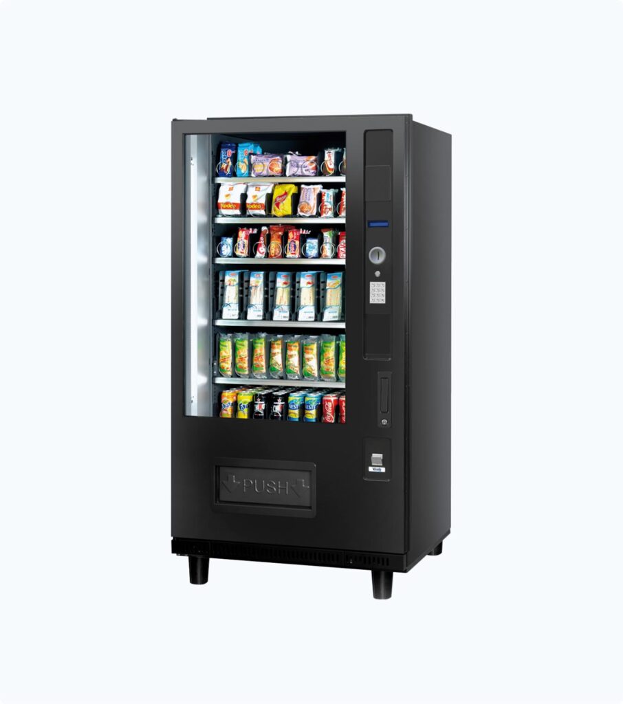 New slim combo vending machine with a lift delivery system