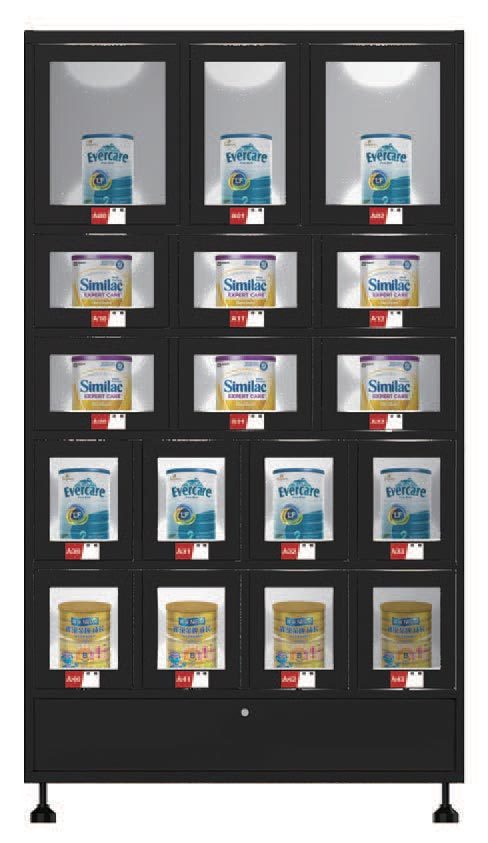 Vending locker extension cabinet with individual compartments