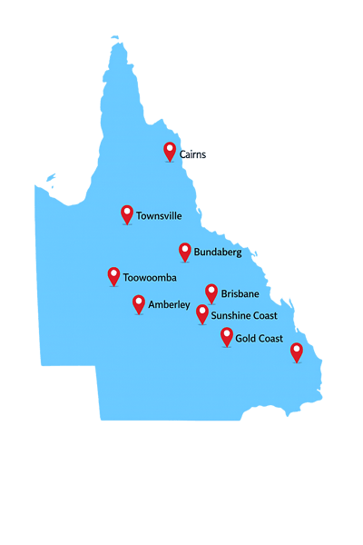 Map - Brisbane Vending Machines - Service Areas