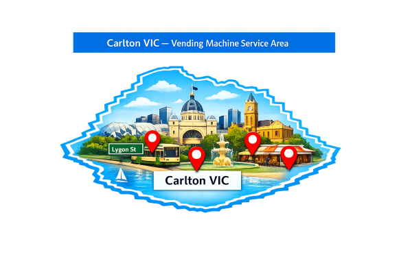 Map - Carlton Vending Machines - Service Areas