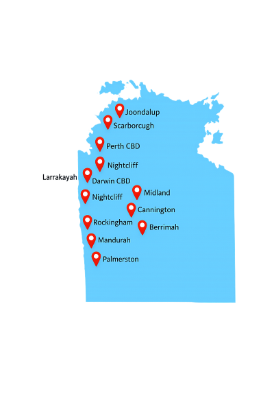 Map - Darwin Vending Machines - Service Areas Map - Darwin Vending Machines - Service Areas