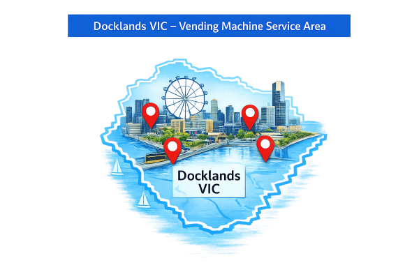 Map - Docklands Vending Machines - Service Areas