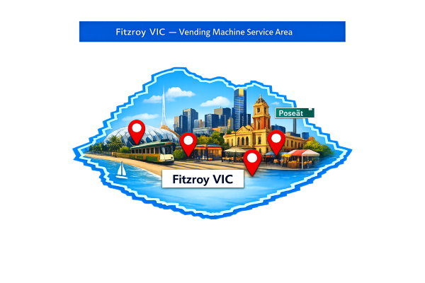 Map - Fitzroy Vending Machines - Service Areas