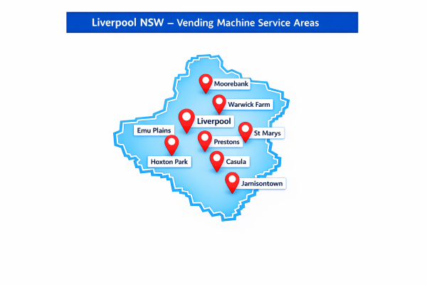 Map - Liverpool Vending Machines - Service Areas