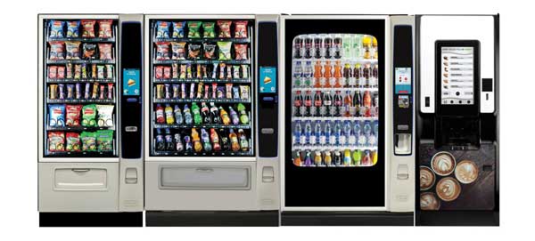New vending machines 4 types combo drink coffee snack machines