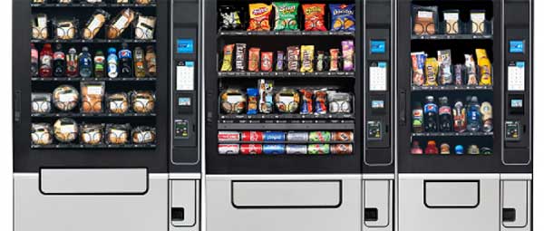 Used Vending Machines - 3 inline - food hicap combo with bottle cans meals combo machines