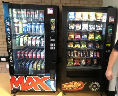 Vending Machines Used - 2 sited full drink machine and full snack machine Vending Machines Used - 2 sited full drink machine and full snack machine