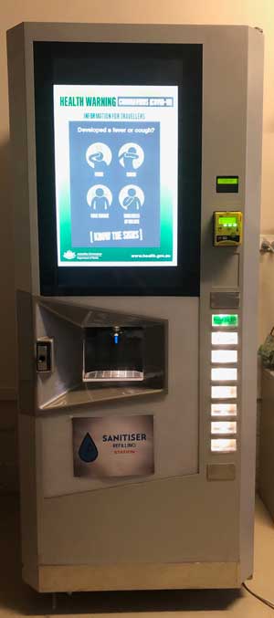 hand sanitiser vending machines